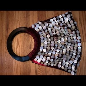 Shell beaded purse
